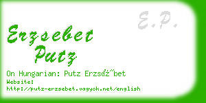 erzsebet putz business card